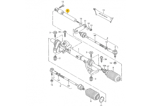 Амортизатор на рулевую рейку STABILUS 1817DS