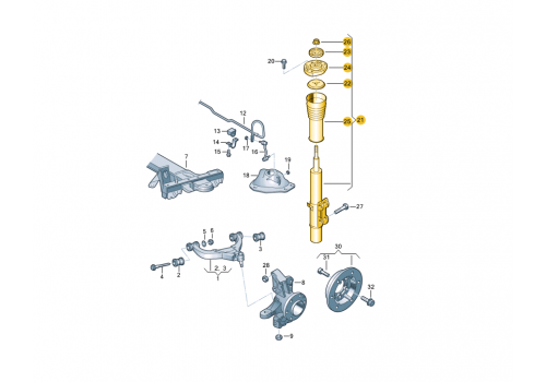 Амортизатор передний 35 на грузка 1800кг SACHS 319684