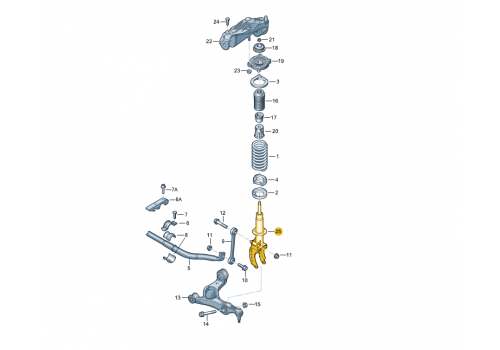 Амортизатор передний R VAG 7L6413032S