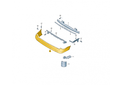 Бампер задний BodyParts VWTRN10-640