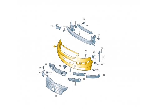 Бампер передний VAG 7H0807101F7G9