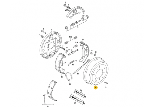 Барабан задний тормозной двухскатный BREMBO 14.5601.10