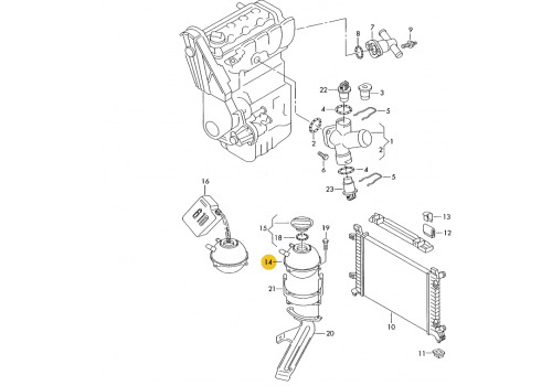 Бачок расширительный VAG 7H0121407C