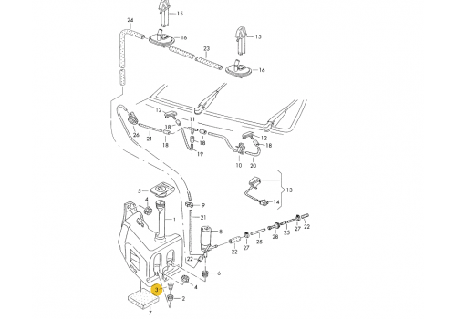 Бачок стеклоомывателя заглушка VAG 444955647