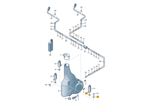 Бачок стеклоомывателя заглушка резинка VAG 431955465A