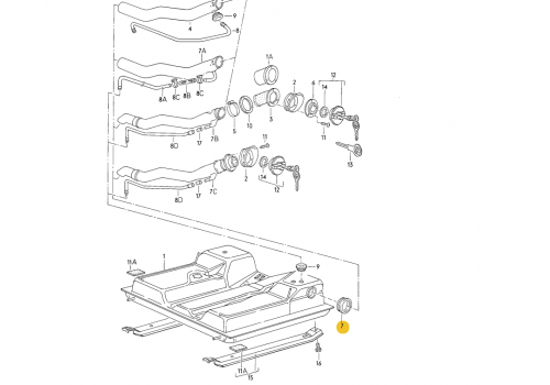 Бензобак прокладка горловины бака ->>83 VAG 251201139В