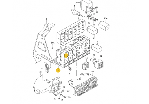 Блок предохранителей VAG 357937039 Б/У