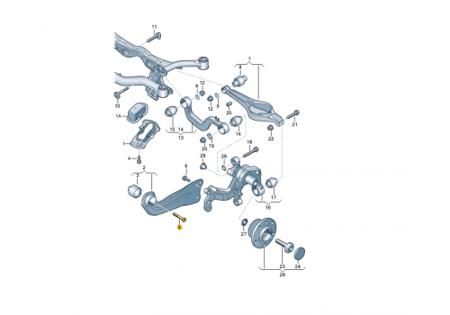 Болт переднего верхнего рычага и заднего амортизатора М12x80 VAG N10170804