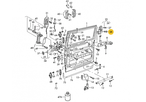 Болт замка М8х45 VAG N0330342