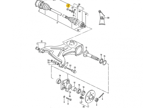 Болт на ШРУС М8x48 Febi 03004