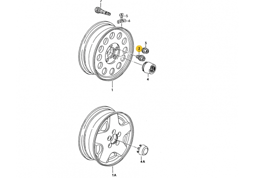 Болт переднего колёсо М14x32 Febi 01664