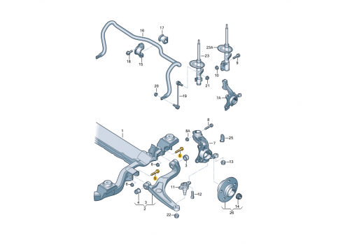 Болт переднего рычага М14х95 VAG N10585602
