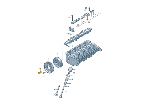 Болт распредвала М12х35 VAG N90502103