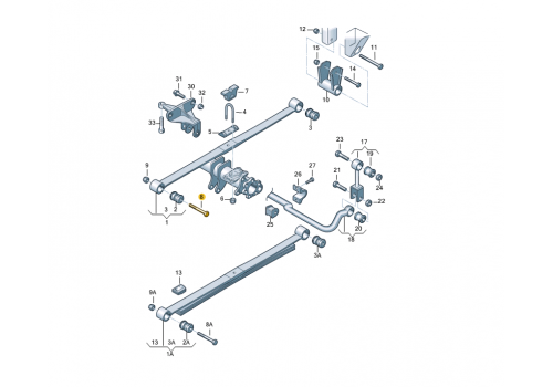Болт рессоры М12х175 VAG N90710501