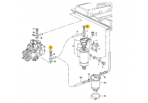 Болт топливной трубки M12 VAG 048133505