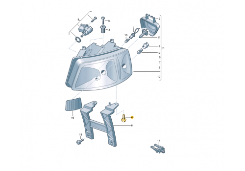 Кронштейн фары болт VAG 7H0941183