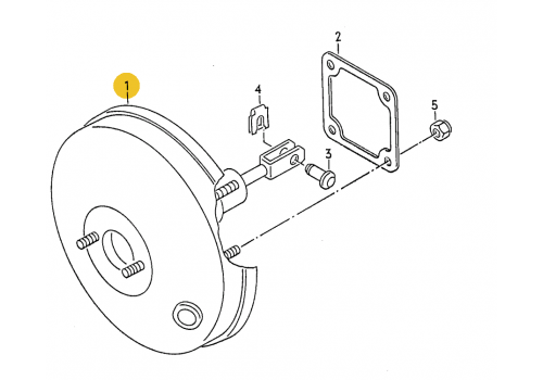 Вакуумный усилитель тормозов VAG 701612105B Б/У