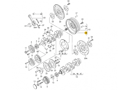 Венец маховика VAG 068105275A