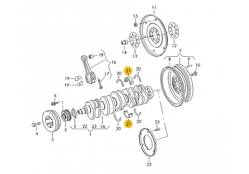 Вкладыши коренные STD Kolbenschmidt 87722600