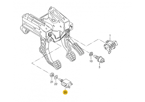 Выключатель педали сцепления VAG 7H0927189