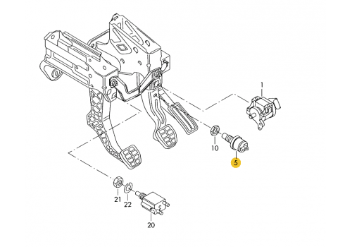 Выключатель стоп сигнала VAG 2D0945515