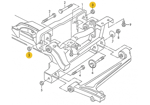 Гайка верхнего рычага M12 VAG N10028910