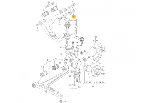 Гайка нижего рычага M14 VAG N10140906