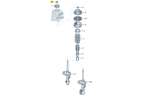 Гайка переднего рычага M14 VAG N10240304