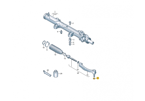 Гайка рулевого наконечника M14 VAG N90527803