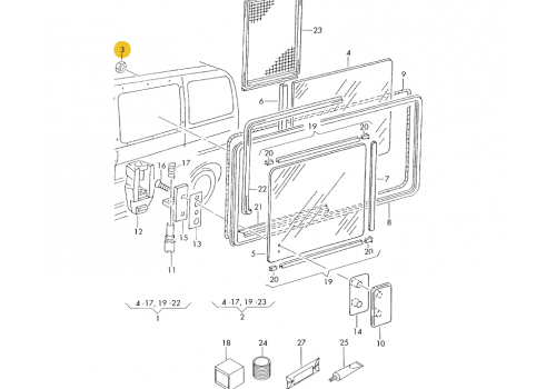 Гайка форточки VAG N90757901