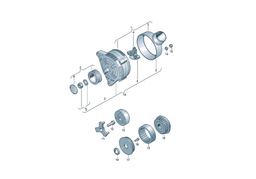 Генератор 90А 99>> + LT2 Delta autotechnik L41230