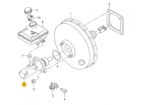 Главный тормозной цилиндр c АBS BOSCH F026003484