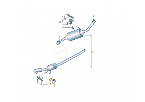 Глушители хомут прокладка VAG 1K0253115T