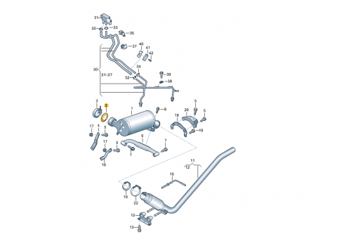 Глушители хомут прокладка VAG 1K0253115T