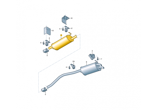 Глушитель 2-я часть AXB,AXC,BRR,BRS BOSAL 233-575