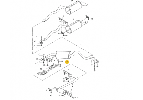 Глушитель 3-я часть AAC,AES,AET,AEU BOSAL 281463