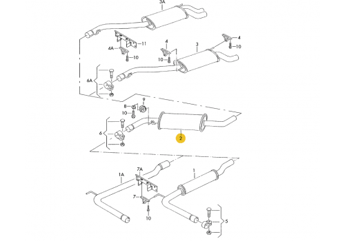 Глушитель 3-я часть AAC,AET,AEU,ACV SINCRO Polmostrow 30.275