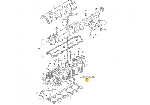 Головка блока до AAB 272502 (01/95) ZIKMAR Z16020R