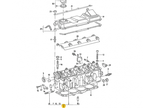 Головка блока механика 1,7D Kolbenschmidt 50003066