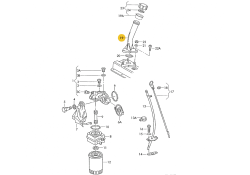 Горловина маслозаливная  VAG 074115308E