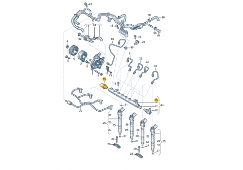 Датчик давления топлива 2.0 +Т-5 VAG 03L906054A