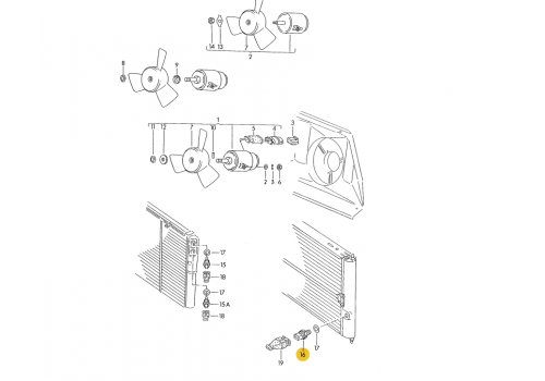 Датчик на радиатор 2 контактный 90/95С MAHLE 813410