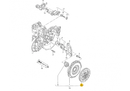 Диск сцепления 2.8 AES Luk 322027310