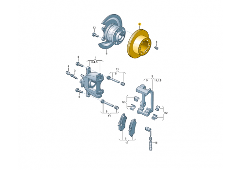 Диск тормозной задний 5.0т BREMBO 09.9510.14