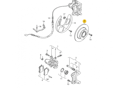 Диск тормозной задний R=16 96->> BREMBO 08.9176.10