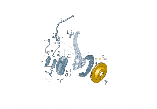 Диск тормозной передний R18 L VAG 7L8615301