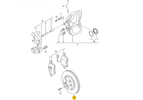 Диск тормозной передний вентилируемый R=16 96->> 313Х26 BREMBO 09.9797.10