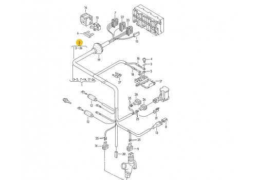 Жгут для моторного отсека VAG 701971072CJ Б/У