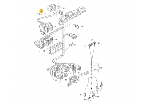 Жгут щитка приборов VAG 702971051N Б/У