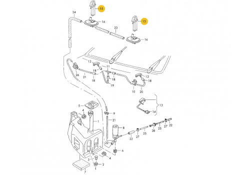 Жиклер стеклоомывателя VAG 7D1955985A